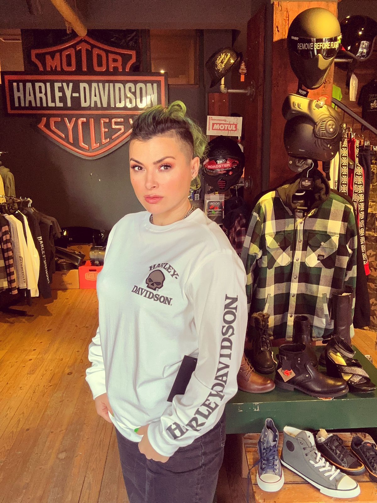 willie g skull long sleeves shirt white bluze harley-davidson e bardhe oferte okazion durres tirane troy motor gift idea ide dhurate oferte okazion bluze veshje motorri