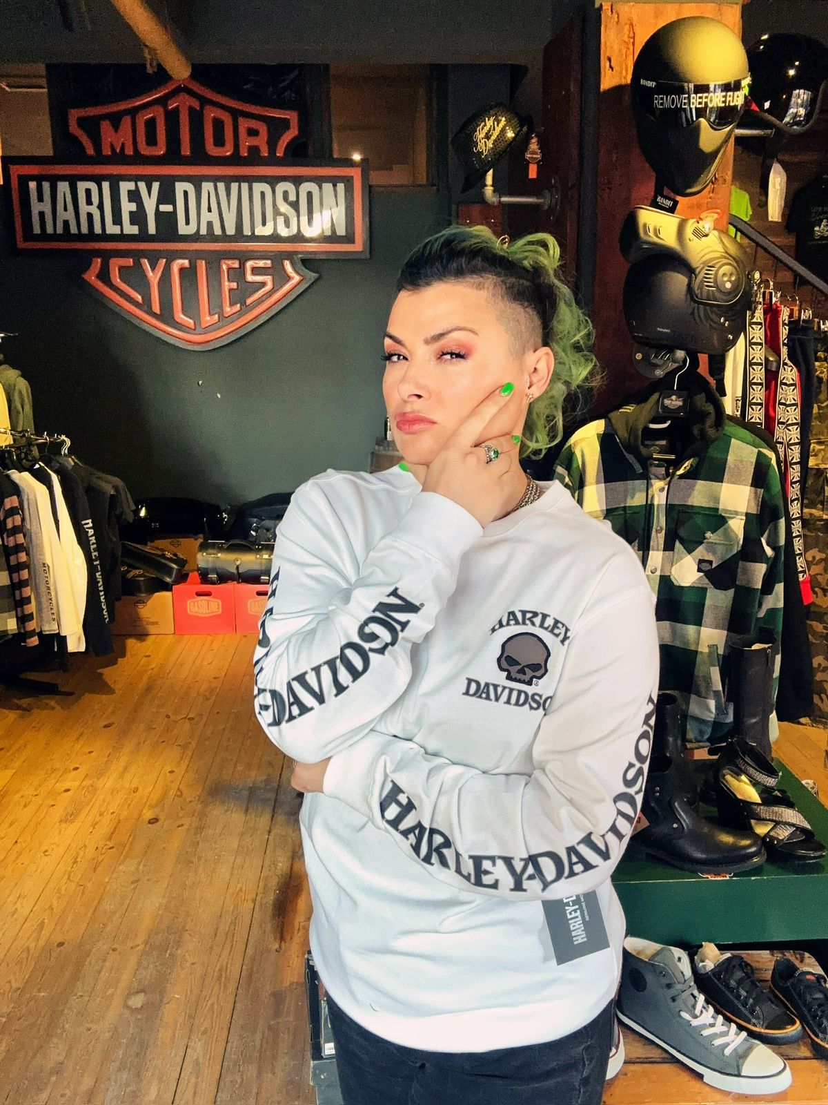 willie g skull long sleeves shirt white bluze harley-davidson e bardhe oferte okazion durres tirane troy motor gift idea ide dhurate oferte okazion bluze veshje motorri